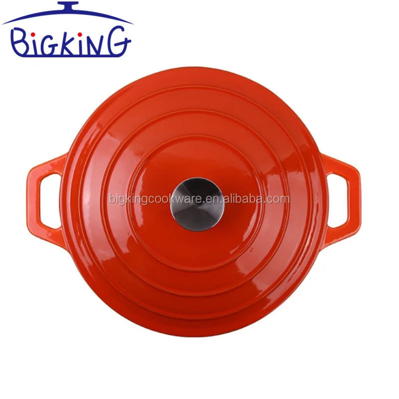 Round Ceramic Enamel Dutch Ovens Pot -Red OEM 5L