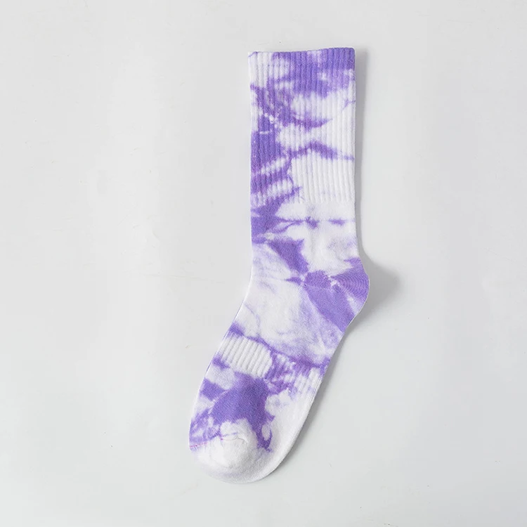 
Hot sale colorful cotton tie dye men socks custom logo design tie dye sports socks for women and men 