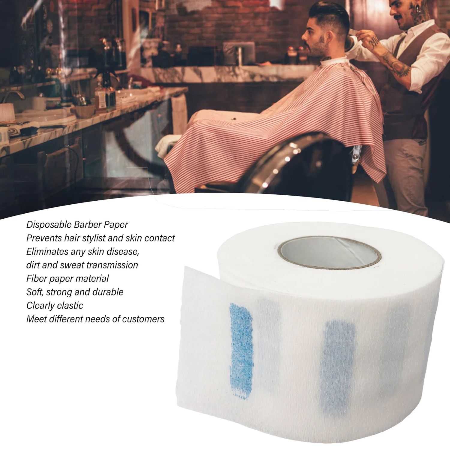 Hair Salon Hairdressing Disposable Neck Ruffles Neck Roll Paper Neck Paper For Barber