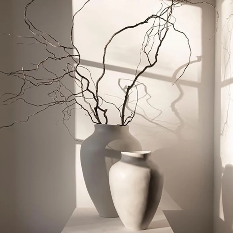Minimalist wedding ornament decoration terracotta vase wholesale ceramic nordic flower vases for home decor