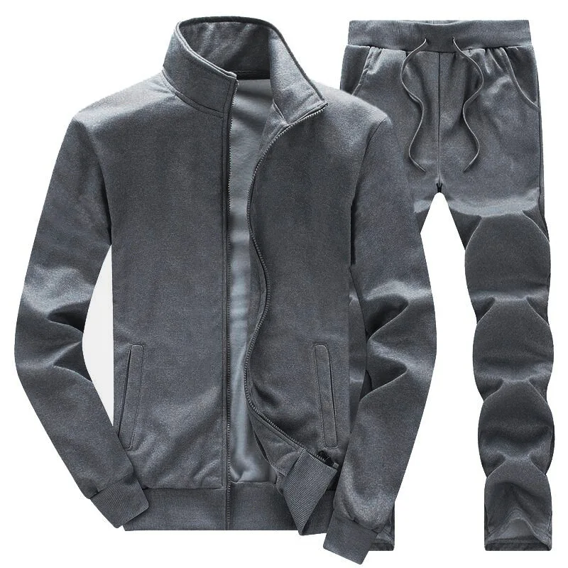 Zipper tracksuit for mens polyester clothes jogging sportswear custom tracksuit with logo