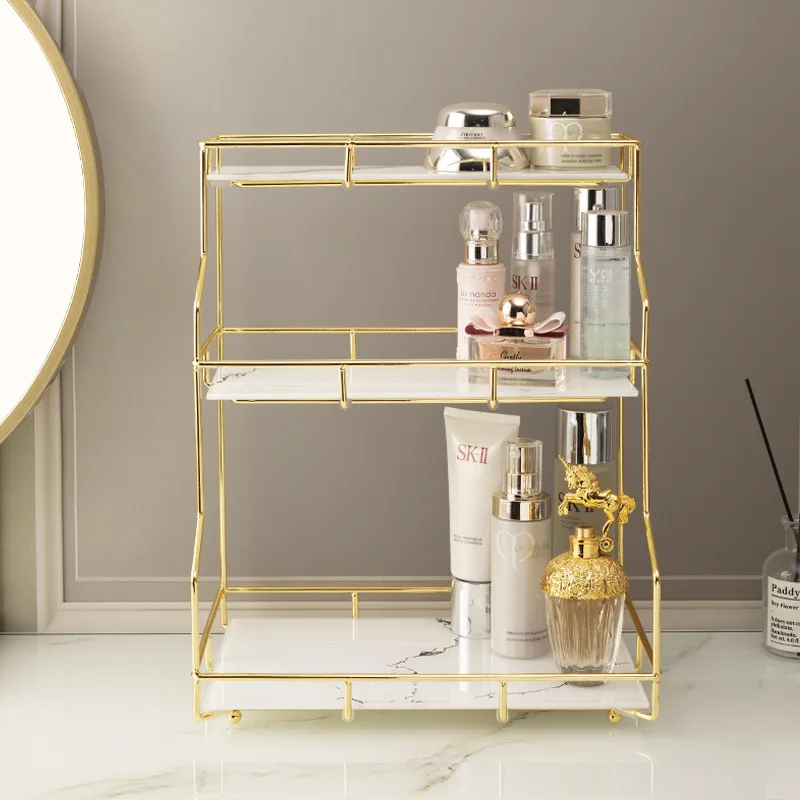 Storage Holders Gold Modern Luxury Nordic Furniture Storage Rack Shelves Bathroom Shelf Storage Organizer Holders For Bathroom