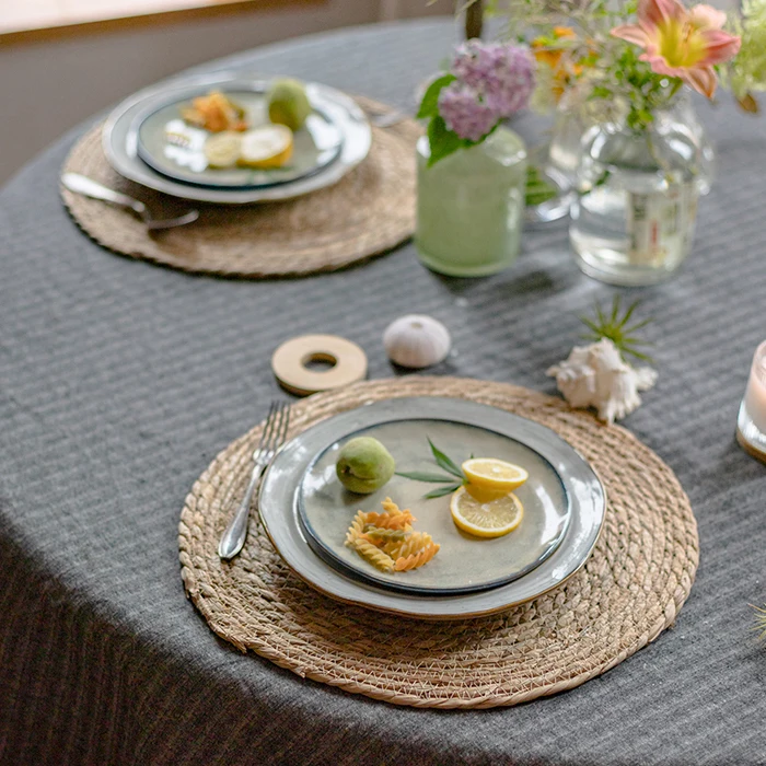 Hot sale rattan placemat round cheapest wholesale wicker bamboo charger plates decoration wedding placemat