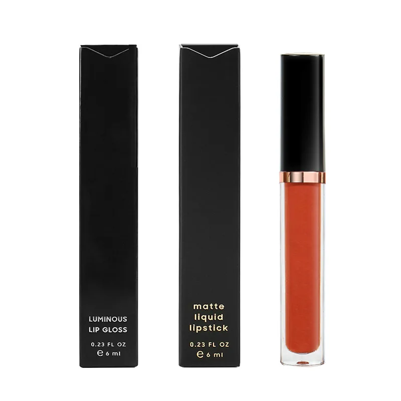 Hot Wholesale 48 Colors Vegan Round Tube Matte Lipgloss Waterproof Moisturizing Clear Glossy Matte Private Label Lip Gloss