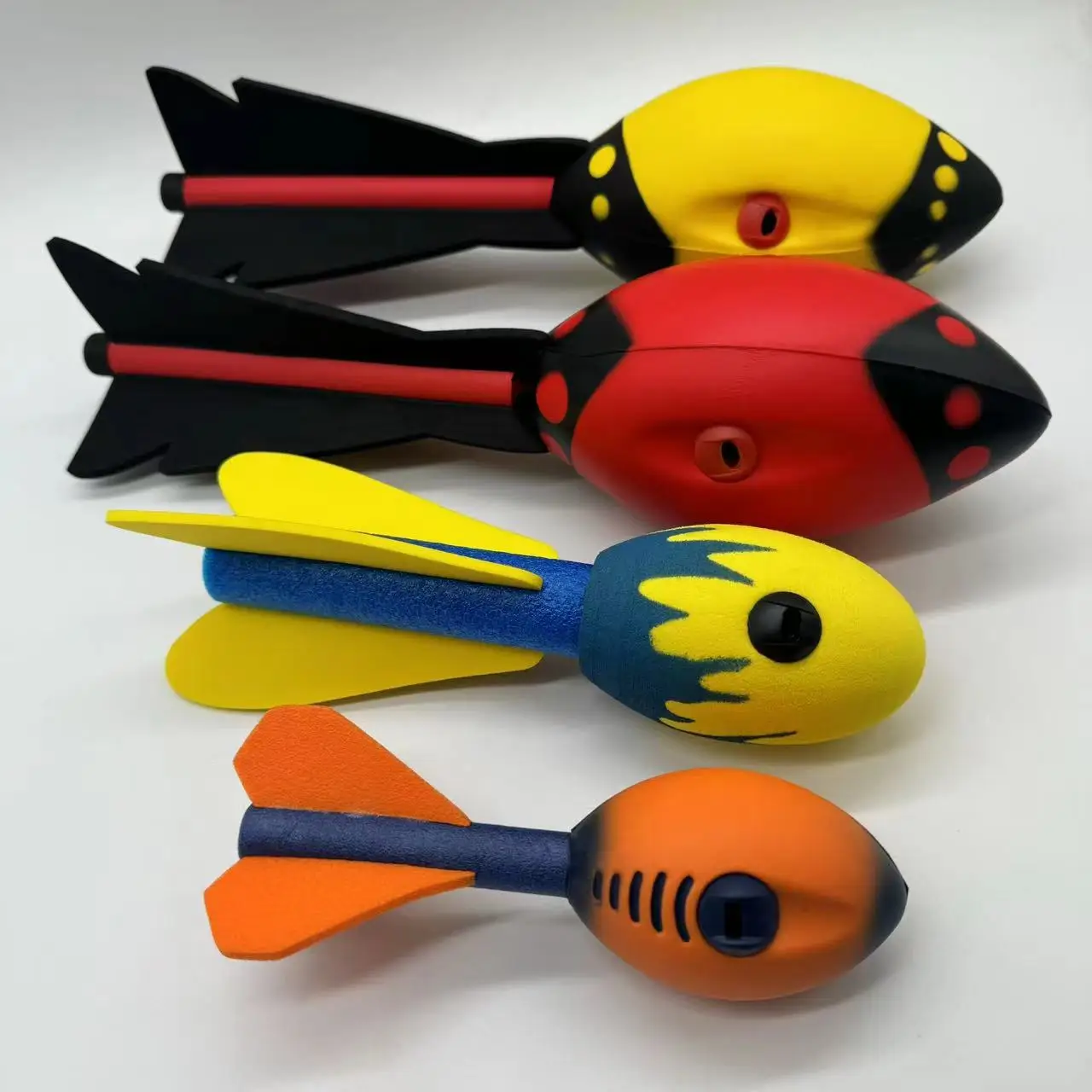 Soft Throwing Disc Flying Toy Flying Arrows Missile Launcher Whistling Toy Long Distance Park Beach Backyard PU Foam Rocket