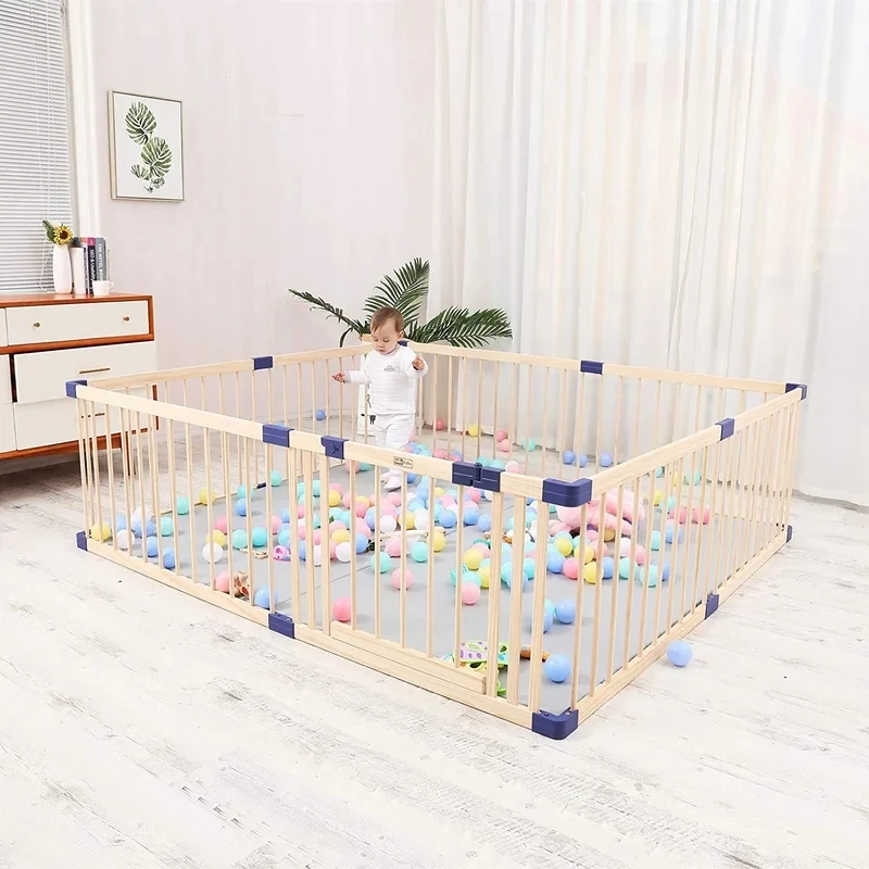 New design free combination collapsible wooden fence for baby play yard for toddlers and kids