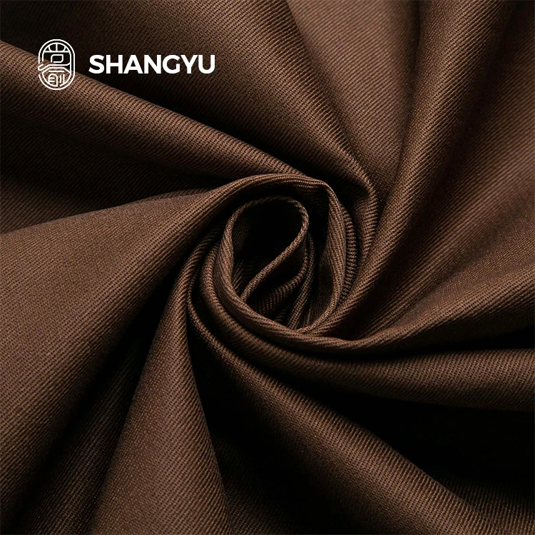 Cheap In Stock woven 240gsm cotton Plain Dyed 3/1 twill dress materials pants and shorts fabrics supplier