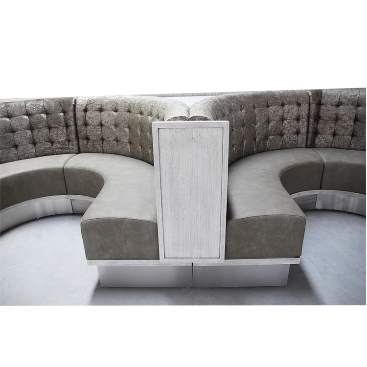 Custom U Shape Wood Restaurant Booths Cafe Seating Restaurant Sofa Bench