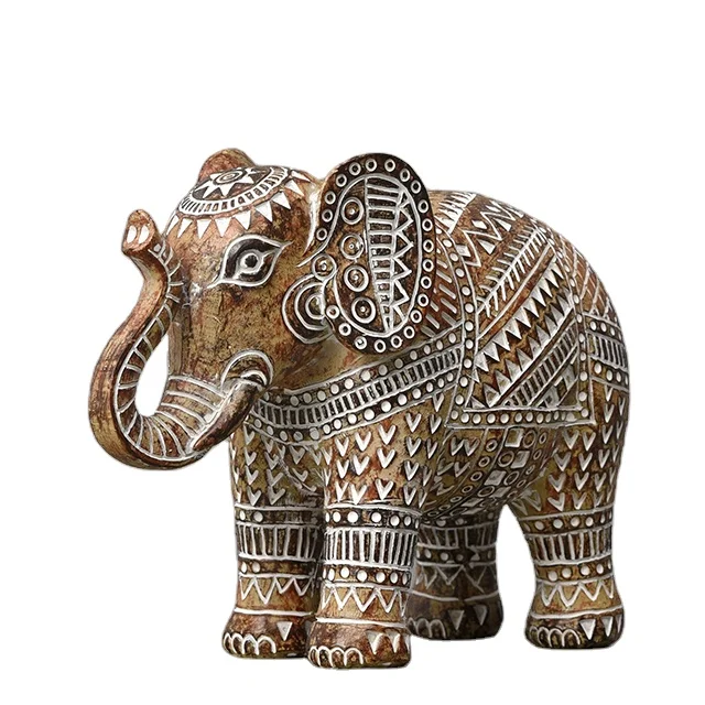 Аксессуар для украшения дома деревянная скульптура слона 3D стол комнаты статуя африканского животного декор