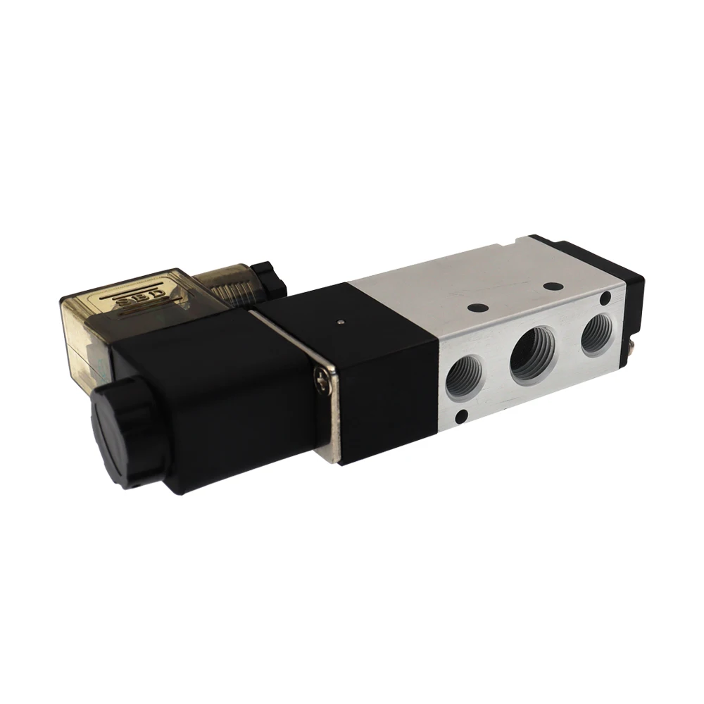 От производителя комплектного оборудования ЧПУ сделано пневматический направленный 1/4 дюймовые зубчатые воздуха Реверсивный dc24v Пневматический электромагнитный клапан 5 Путь