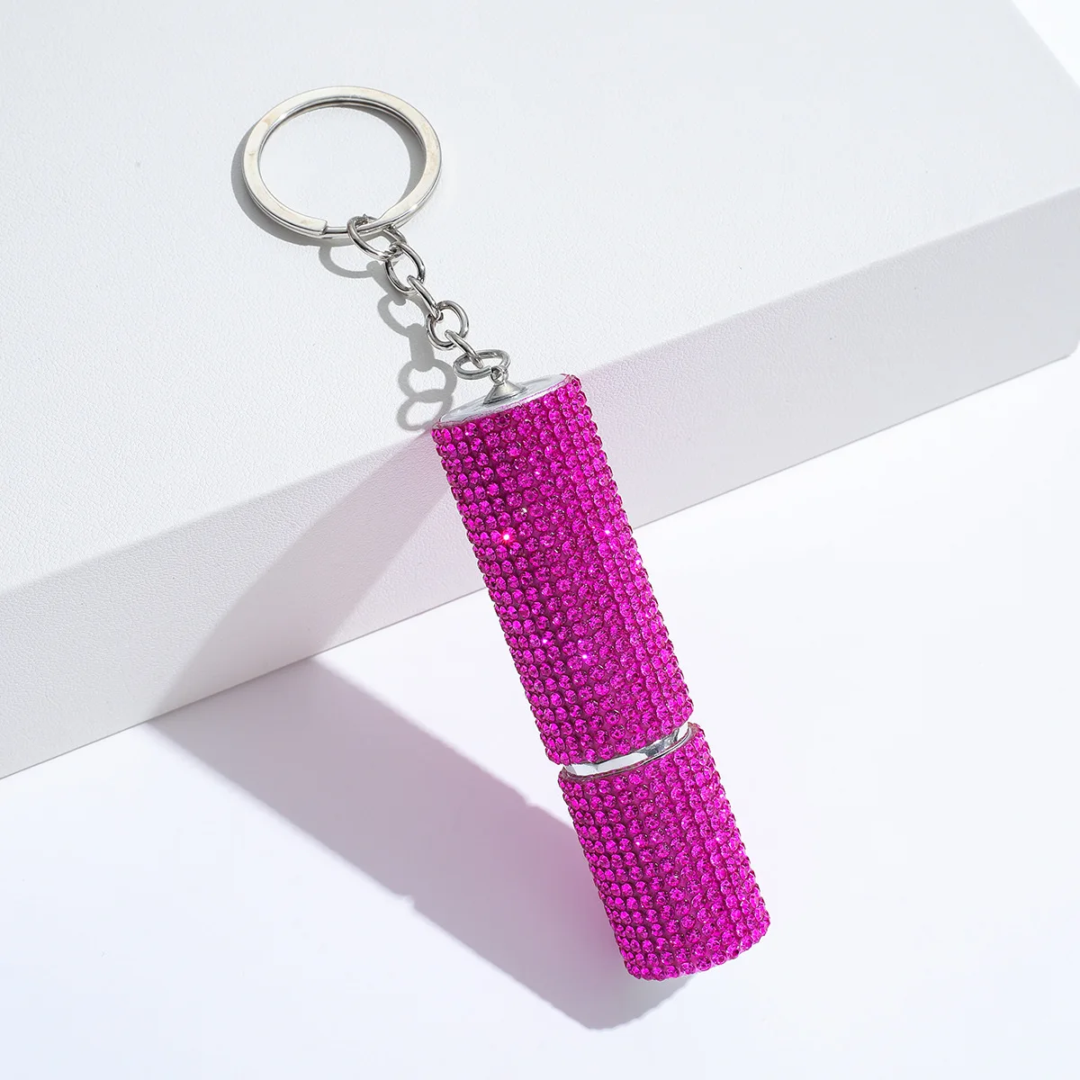 Refillable Mini 10ml Travel Diamond Rhinestone Spray Bottle Keychain Perfume Bottle Keychain Keyring