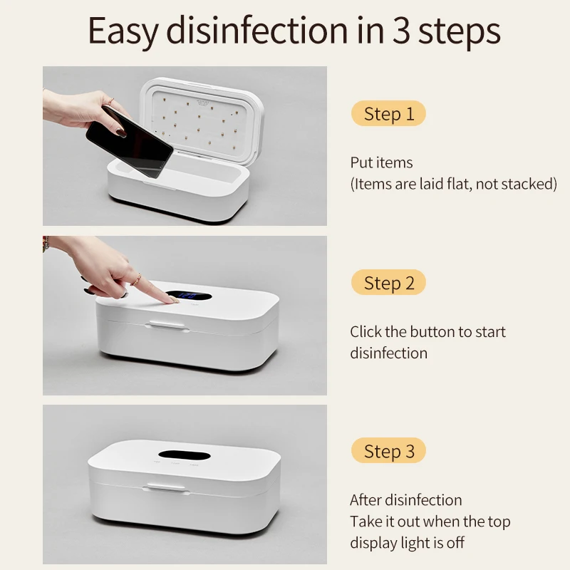 UV Light Cordless Nail Clean Sterilizer Box Manicure Tool Tweezer,Nipper,Nail Drill Bits Disinfection Box