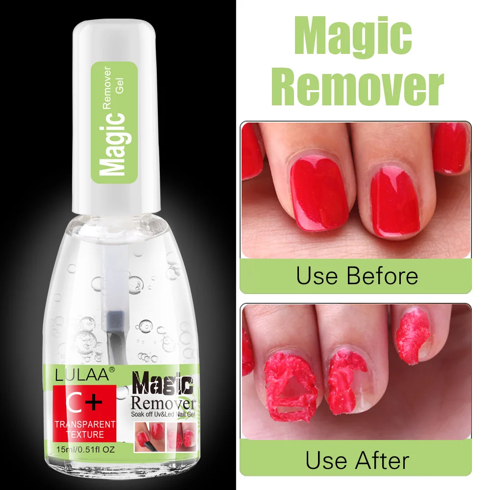 OEM Natural Nail Polish Remover Nail Glue Cracks Quickly Removedor De Esmalte Magic Burst Gel Soak Off Removing Gel and Varnish
