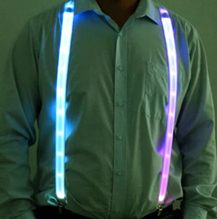 LED light-emitting suspenders for men and women adult suspenders for Christmas entertainment suspenders
