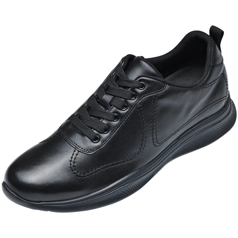 Hidden Heel Shoes Mens Casual Elevator Sneakers Black Shoes That Make Men Taller 6CM / 2.36 Inches