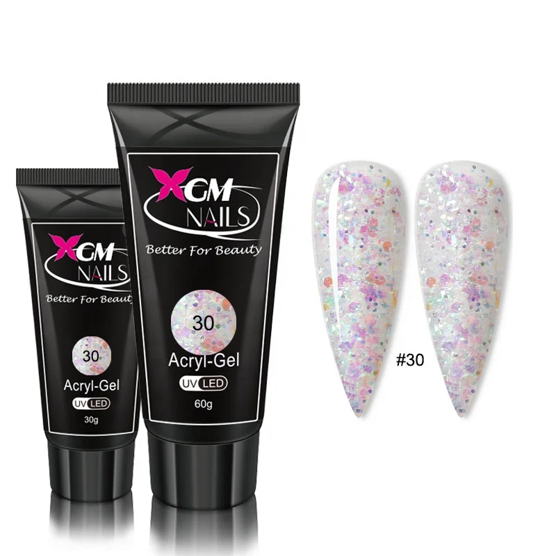 XGM NAILS 30ML Acrylic Poly Nail Gel Private Label Gel Polish Nail Supplies Salon Private Label Polygels