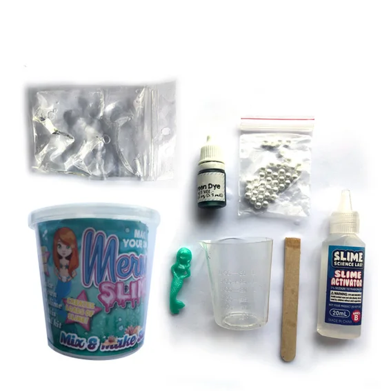 Supplier Wholesale Clear Adhesive Slime Activator Cloud Mud Fluffy Transparent Diy Slime Kit Mermaid Slime KIT