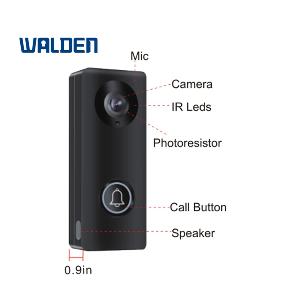 Night Vision Rainproof Video Intercom With Touch Screen WIFI Video Doorbell For Access Control