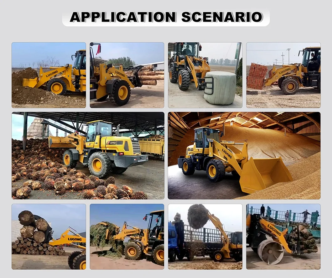 LUGONG T930 Compact Small Wheel Loader 1.6t Tons Construction Equipment Front Shovel Loader