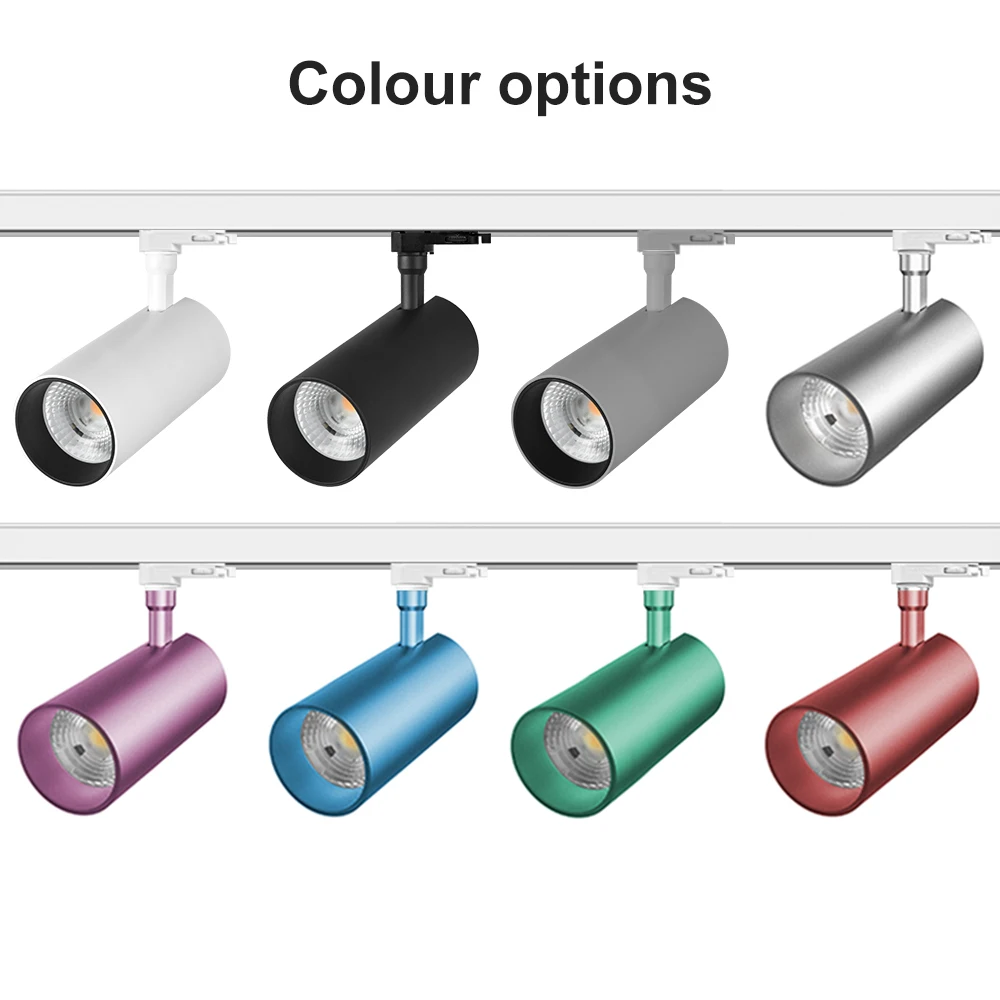 Extended radiator 42w up to 120lm/W flicker free anti-glare COB led track light for Indoor lighting