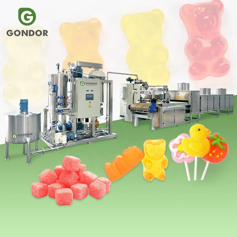 Hot Selling Sweet Gelatin Large Scale Supplement Gummy Soft Chew Candy Make Machine Production Full Line