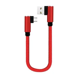 25cm USB to Type C Short Charging Cable Elbow 90 Degree USB C Micro USB Cable 2.4A Fast Charging Cord For Samsung for Huawei