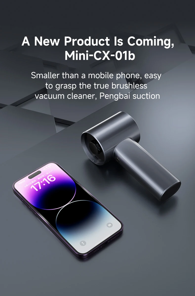 High-Suction 16000PA Mini Vacuum Luxury Gift Home Car Interior Cleaner Borstelloze Auto-Interieurreinige Base Charger Metal