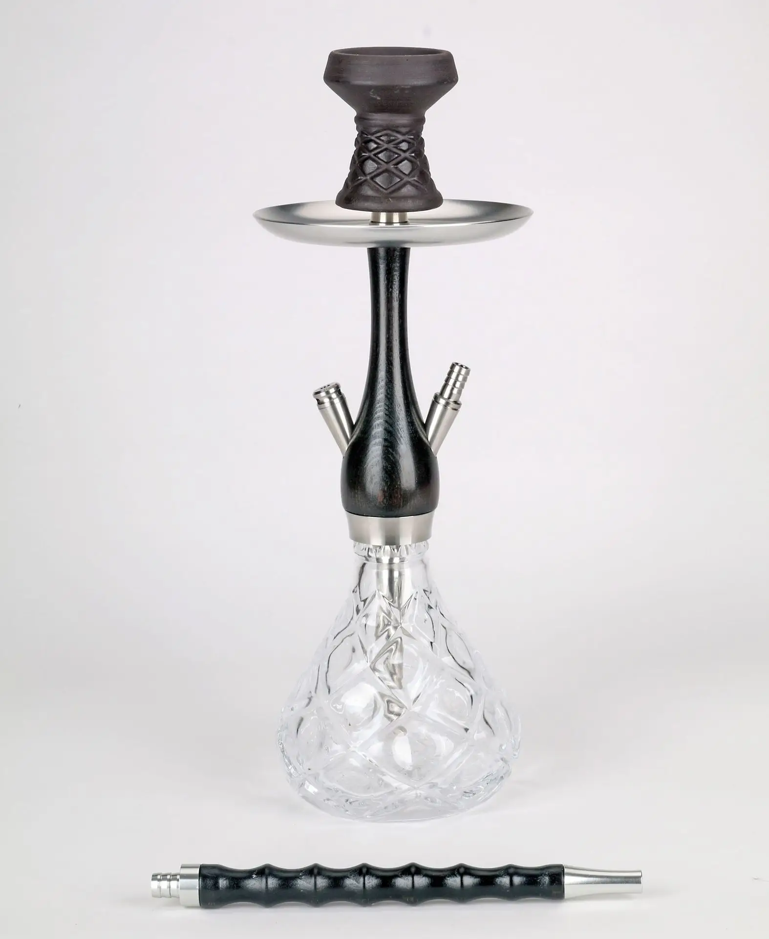 Three Head Shesha Hookahs Spring Black Clay Ceramic Arabian Hookah Pipe China Hookah Manufacturer