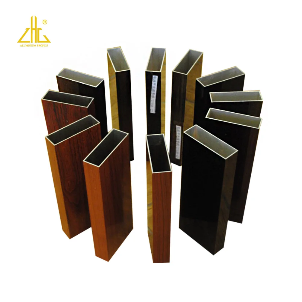 ZHL Wood Grain Aluminum Profile Tube Ceiling Tiles  Suspended Aluminum Ceiling With Fashion Design For Interior Decoration