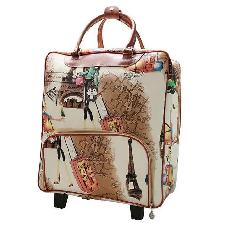 China Manufacturer Luggage Folding Bag Carry On Weekend Duffel  Wheel Market Tote Travel Trolley Bag