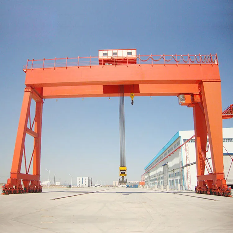 China MG Model Double Beam Rail Mounted Mobile Gantry Crane 5 10 20 30 40 50 60 70 80 100 200 ton