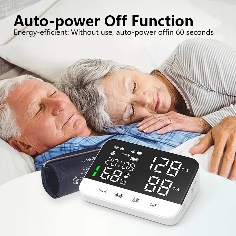 CK-A136 Portable Medical Automatic Upper Arm Bp Machine Electronic Digital Blood Pressure Monitor With Large LED For Home