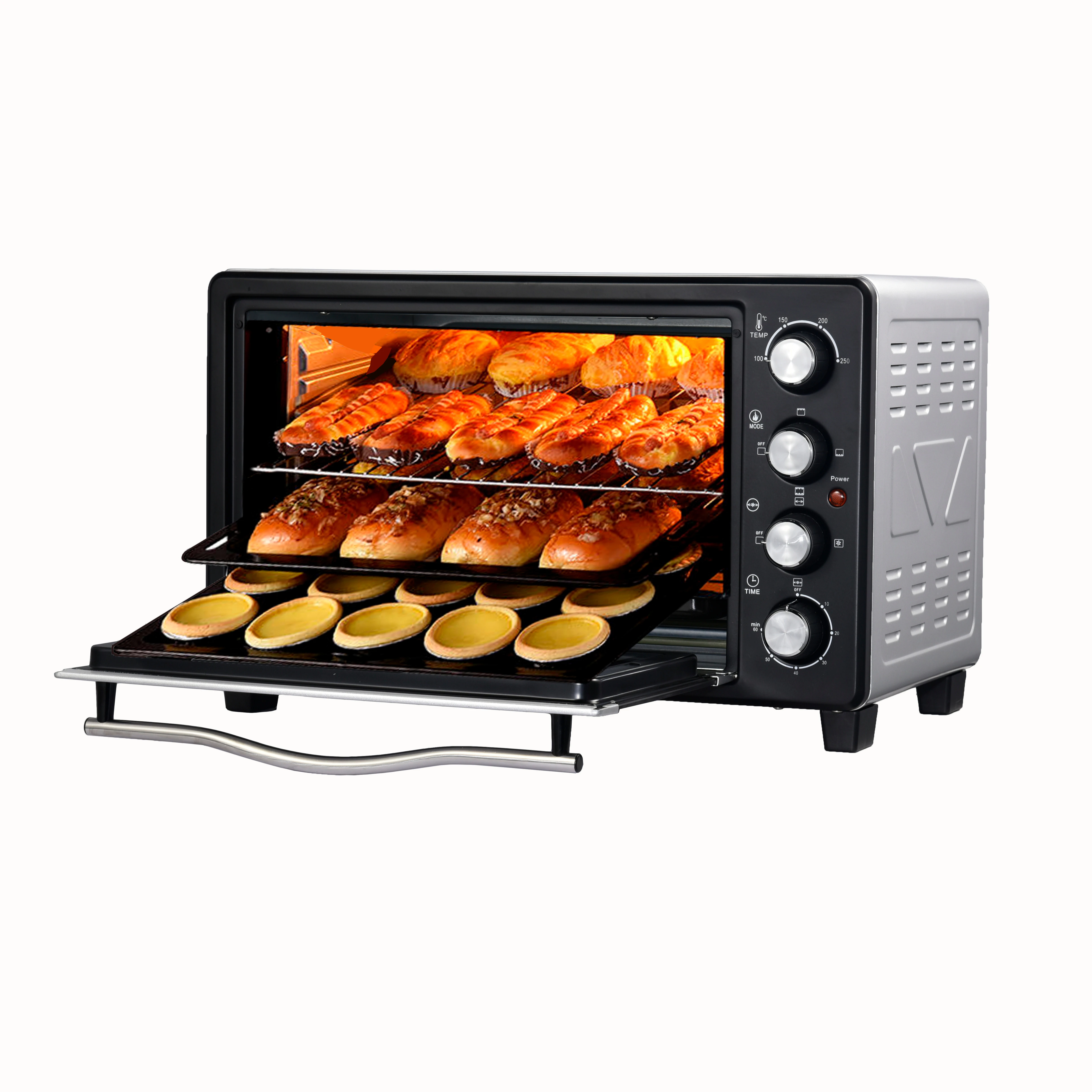 Домашняя электрическая печь большой емкости 35 л с грилем, конвекцией и внутренней лампой