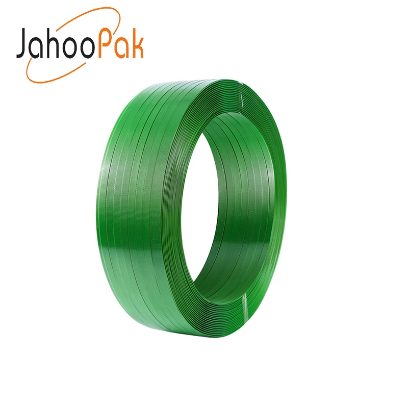 High Tensile Green Packing Plastic Belt Smooth Embossed Pet Strap Band 16mm