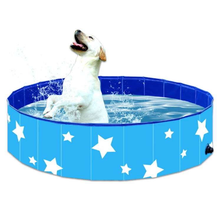 
Blue Big Size 120*30 cm Round Shape Outdoor Pet Swimming Pool Pet Home Use Bathtub 