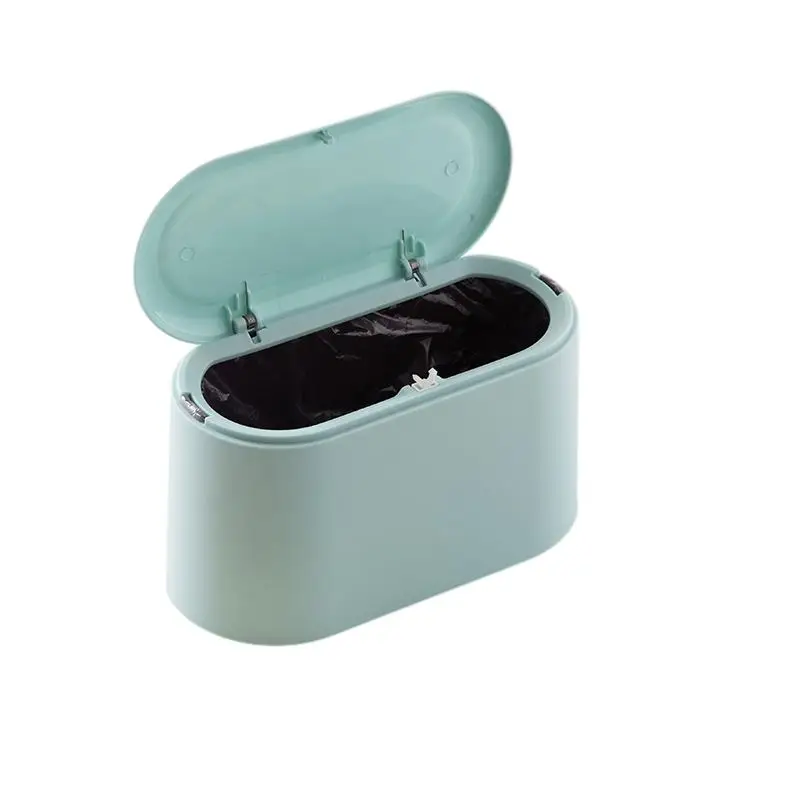NISEVEN Hot Sale Pop Up Countertop Wastebasket Removable Small Garbage Can Mini Trash Can with Lid