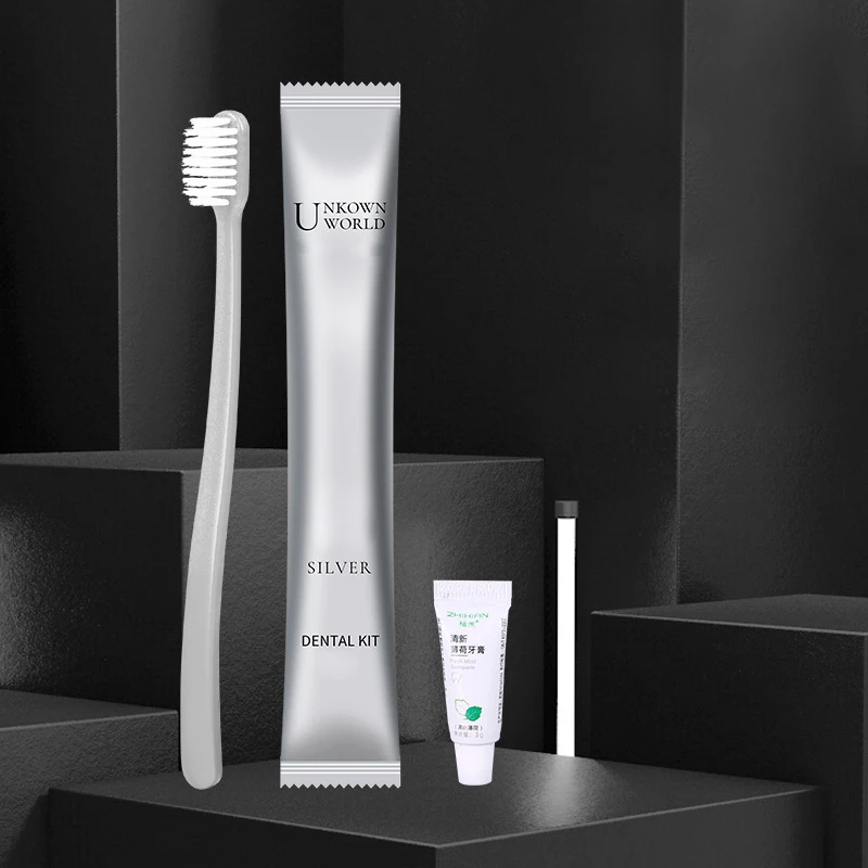 OEM hotel disposable individually wrapped toothbrush and toothpaste set