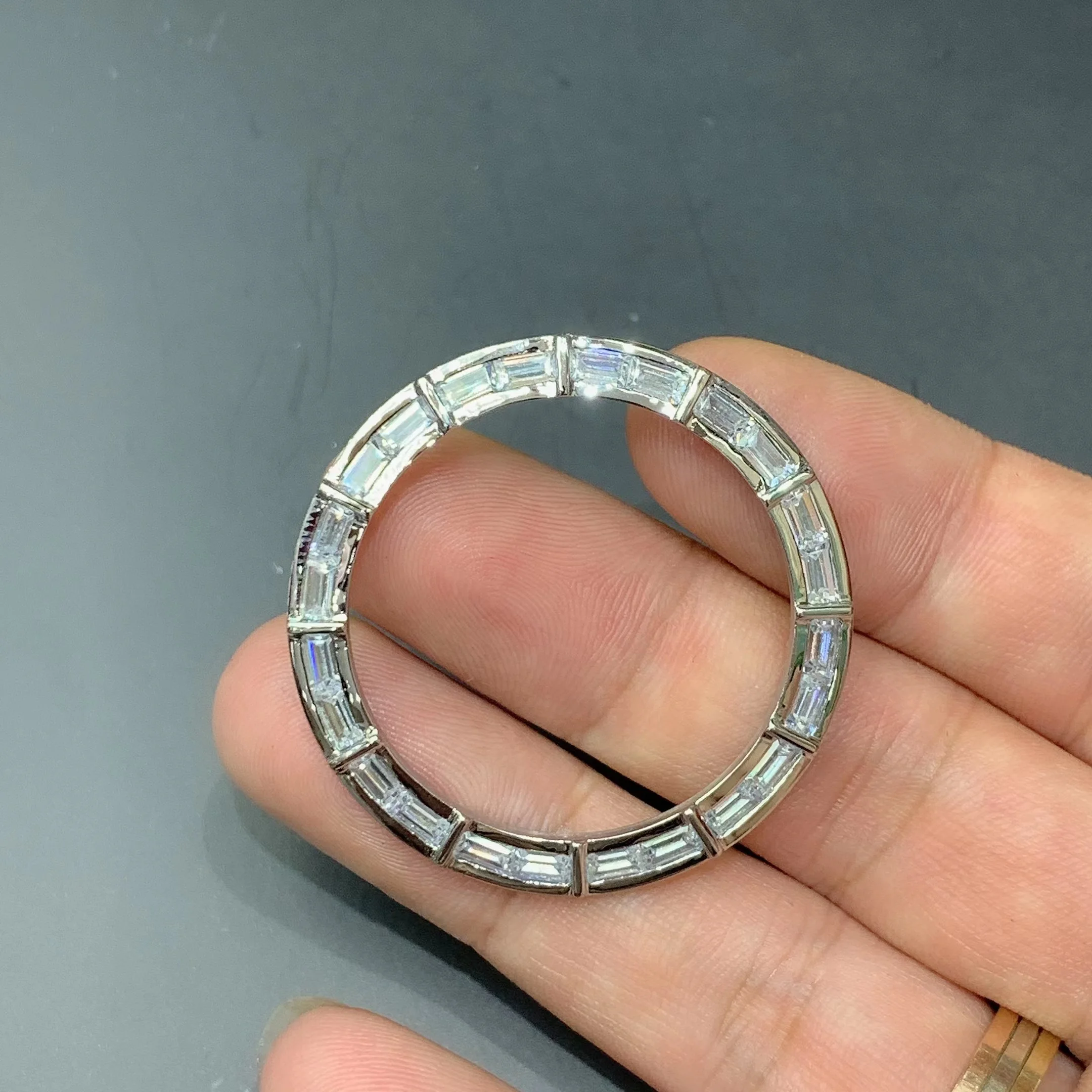 Браслет для часов из нержавеющей стали 18K Gold, бриллиантовый синтетический драгоценный камень, Муассанит CVD, подходит для фирменных часов