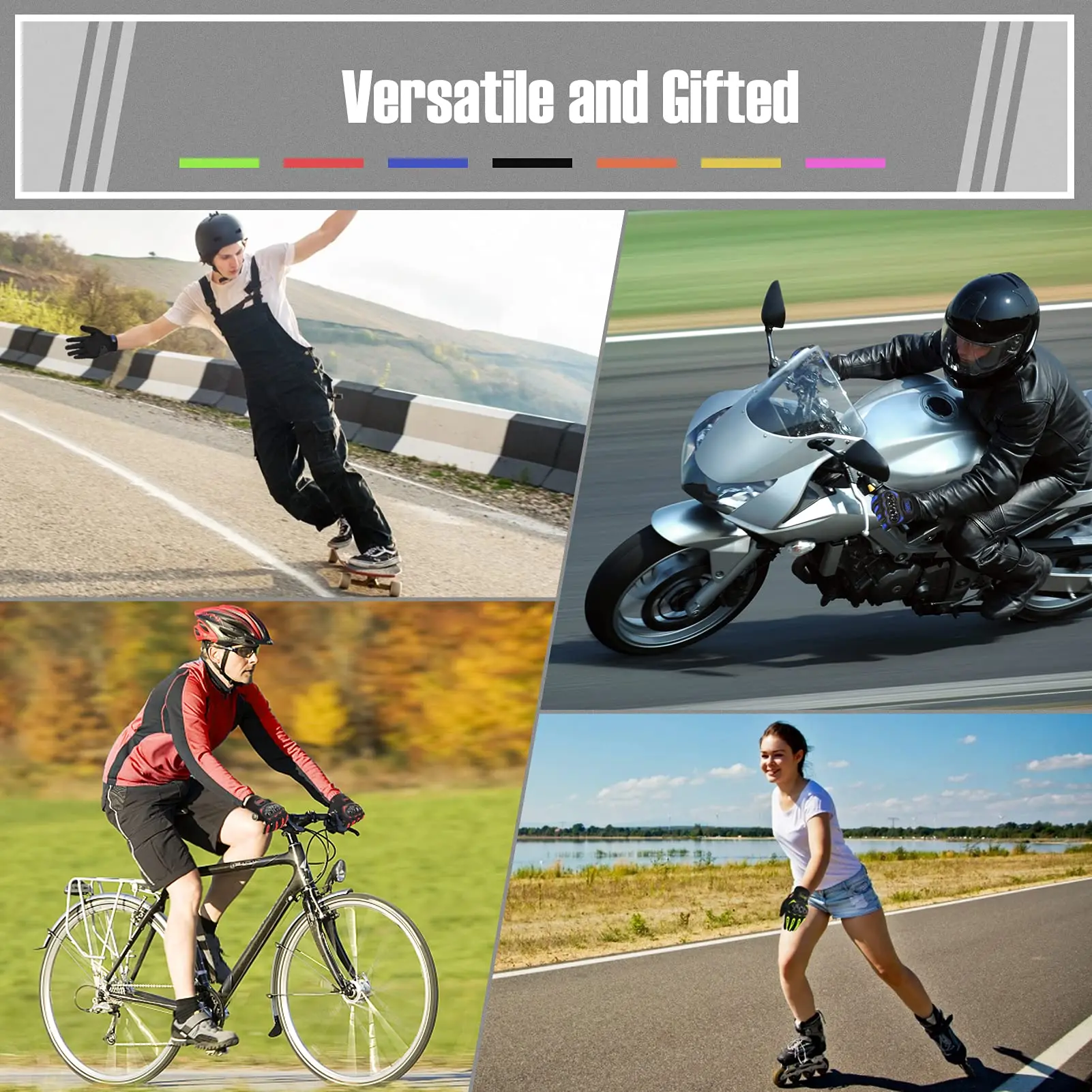 Rider Heated Leather Motor Hand Gloves For Motorcycle