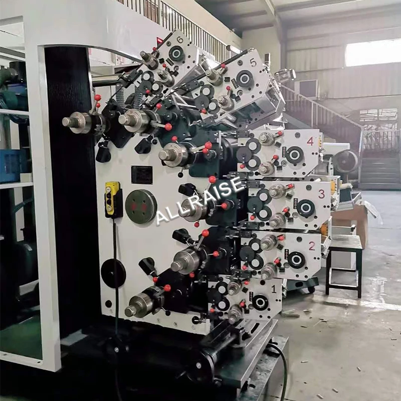 Automatic 6 Color Flexo Printing Machine  Plastic Cup Bottle Tape Paper Film Roll Flexo Printer Flexo Label Printing Machines
