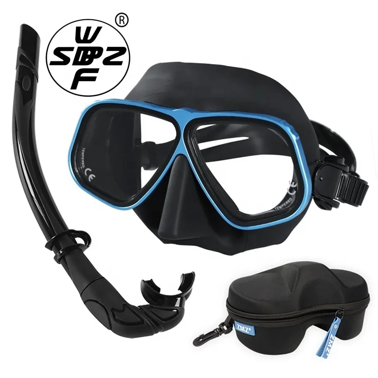 Full Dry Breathing Suit Wide View Snorkel Diving Mask Custom Silicone Sea Diving Mask