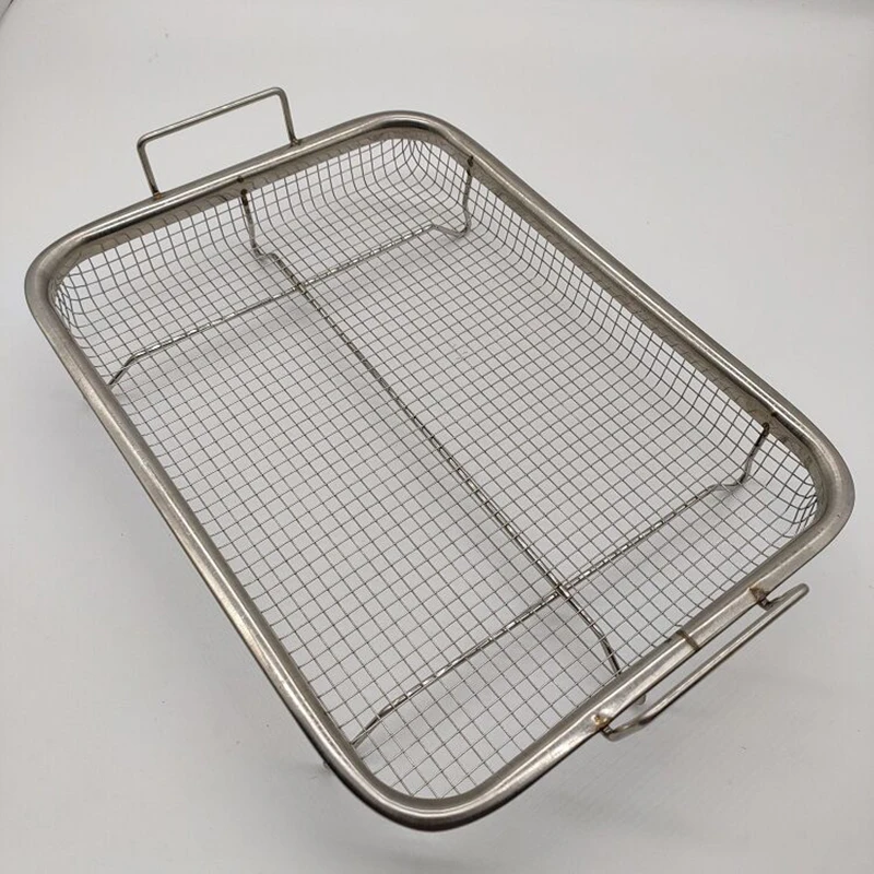 F2-320 Kitchen Round fish grader basket net,Stainless steel bbq mesh grill net barbecue basket mesh grid grill net