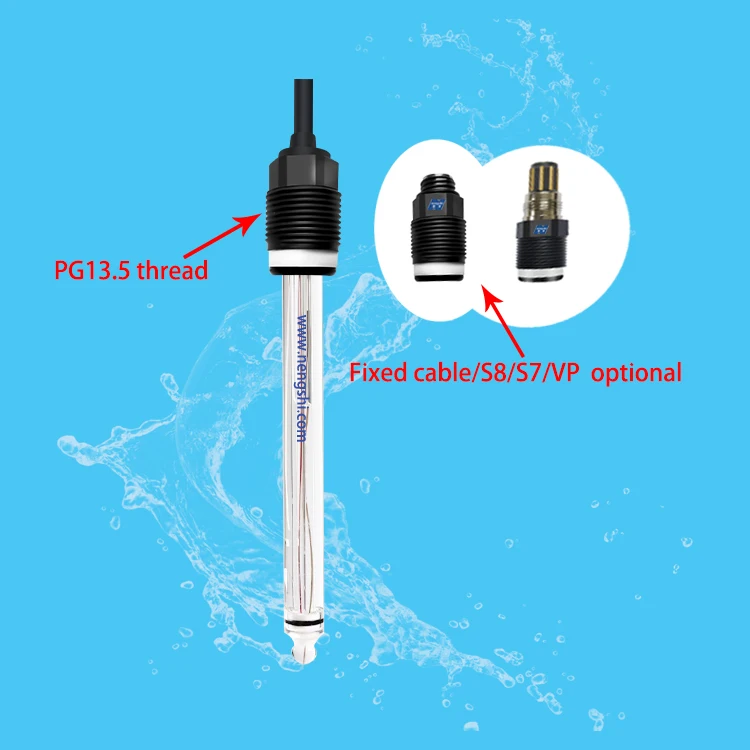 Длительный срок службы, стабильный чувствительный высококачественный стеклянный корпус, онлайн pH-датчик, pH-электрод, pH-зонд, от-15 до 130 градусов Цельсия