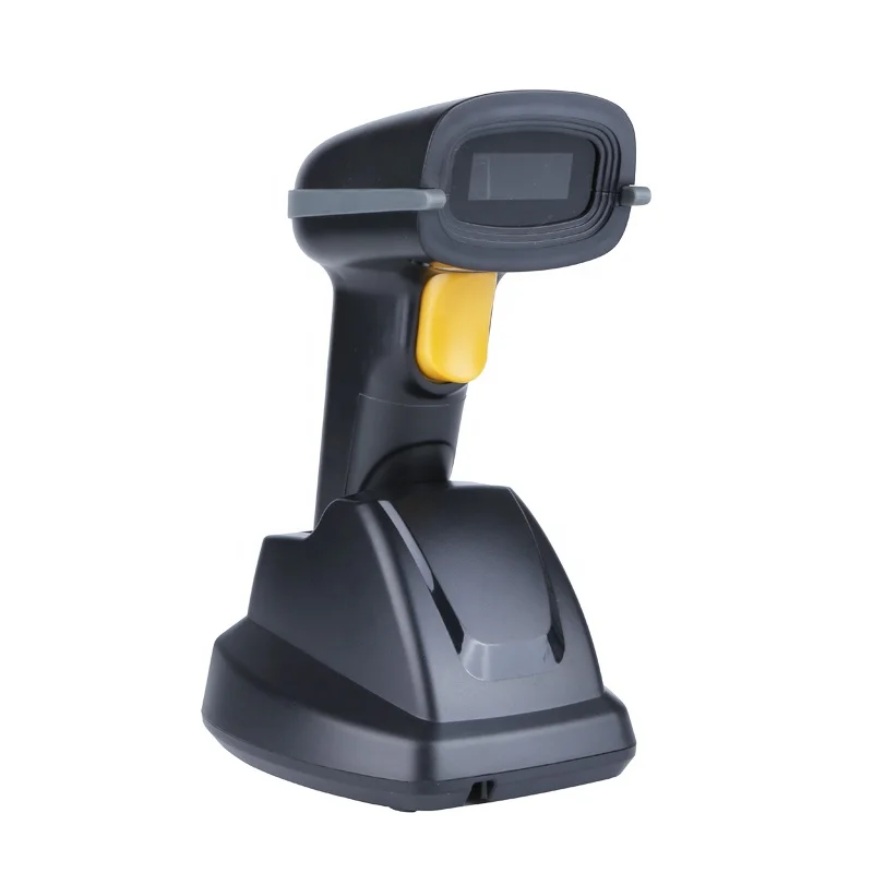 2d Bar Code Reader Receiver Handheld Wireless 2.4g With Memory Inventory Barcode Scanner Gun With Charge Base