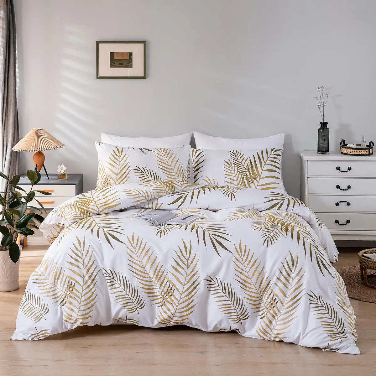 Hot Sale Printed 3 Pieces Bed Cover Duvet King Size Bed Sheet Bedding Set Duvet Cover Set Designer Bedding Sets Collections