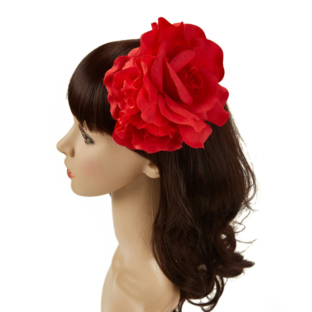  2021 Factory Vintage Hair Clips Flower Pins for woman Kids Boutique Custom big flower hair clip