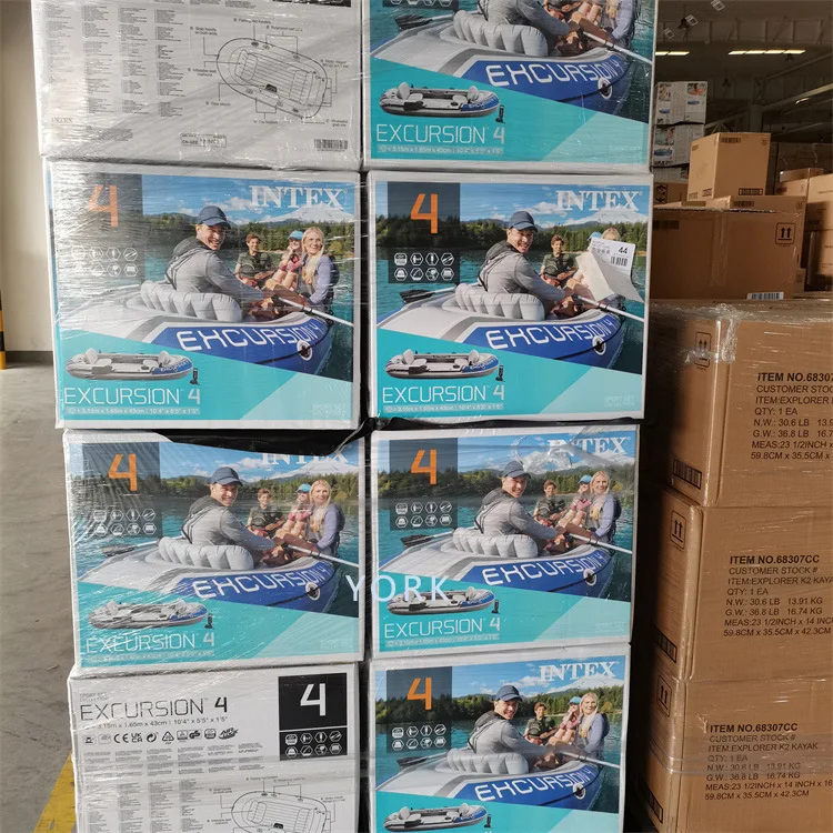 Outdoor Professional 5 Person Inflatable Rowing Boat Inflatable Kayak with Paddle for Water Sports PVC INTEX Lakes & Rivers