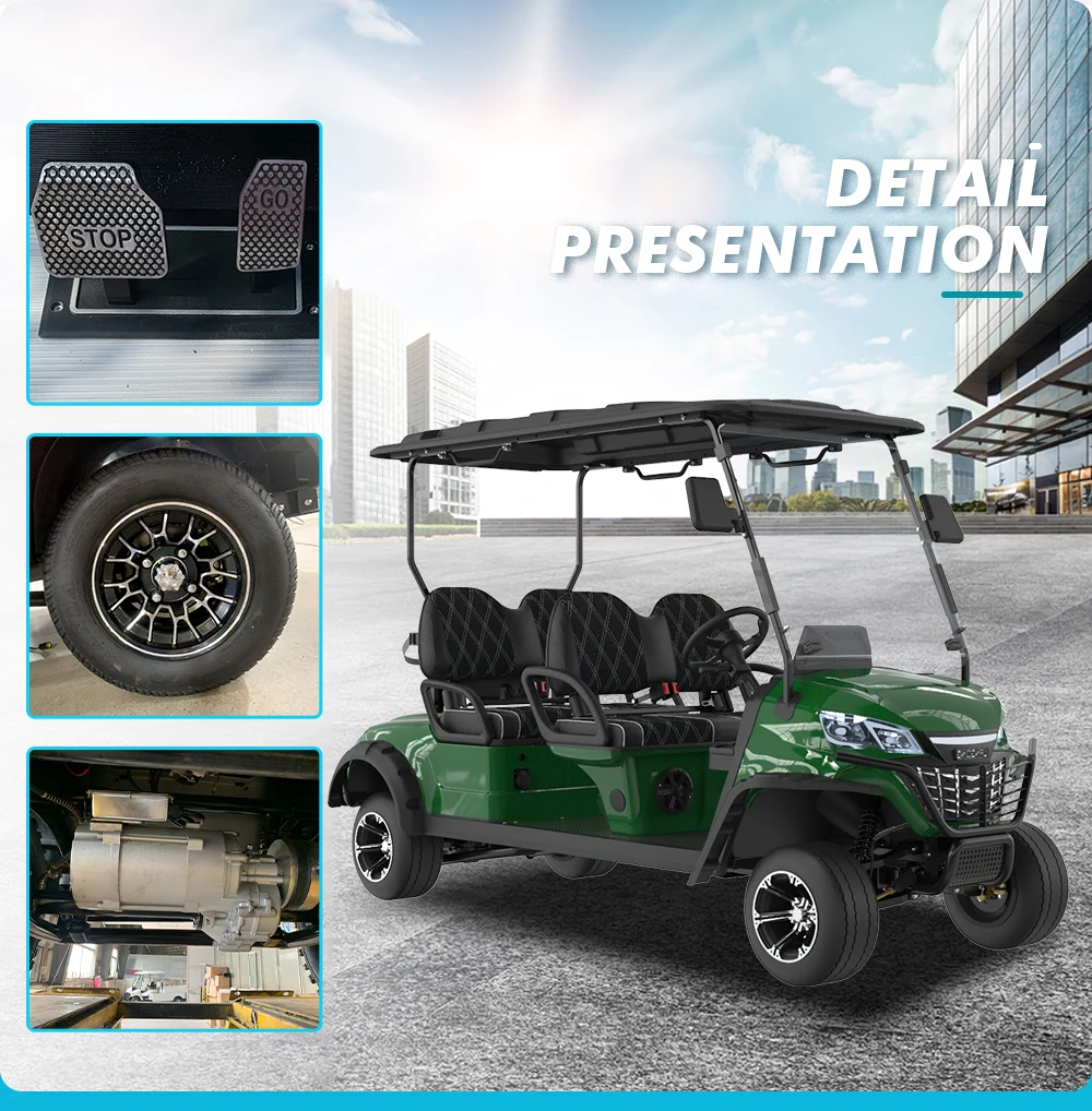 4 Seats Luxury Colorful Designs Electric Golf Cart Cheap Prices New Energy Street Legal Electric Club Golf Cart for Adults