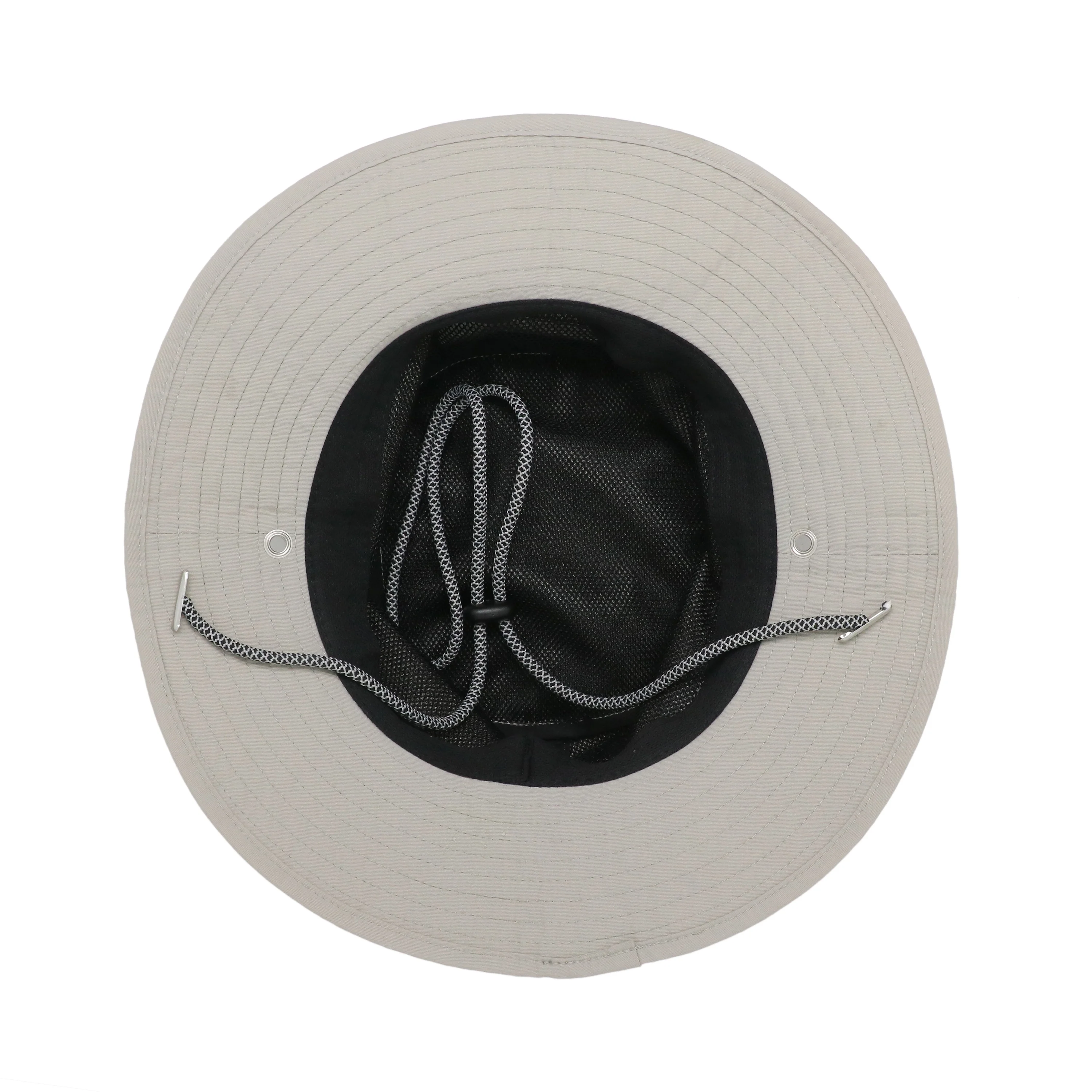 High Quality Vented Boonie Waterproof Hat Custom Ultrasonic Welding Rubber Patch Bucket Hat With Removable String