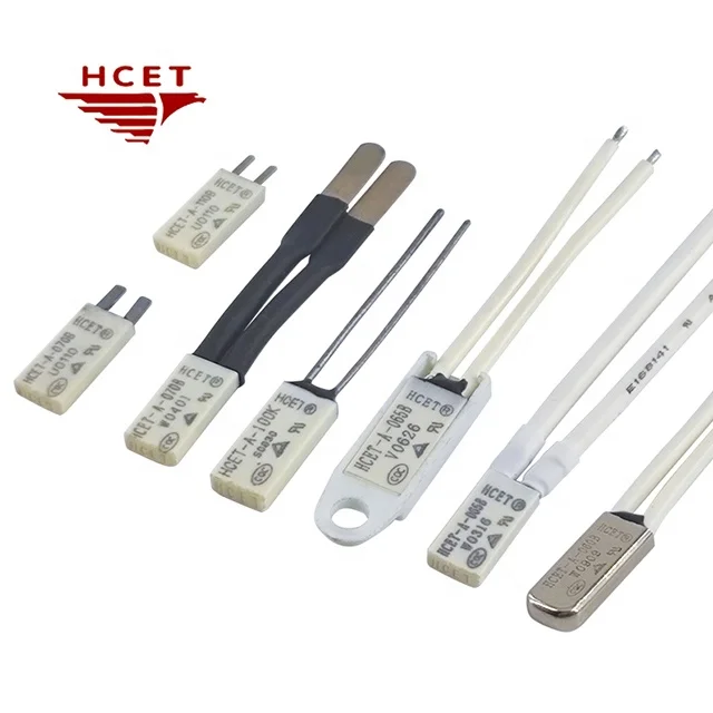 HCET A Series  small size bimetallic temperature control thermal protector thermostat thermal switch for battery motor LED